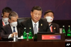 Chinese President Xi Jinping attends a session at the G20 Leaders' Summit in Nusa Dua, Bali, Indonesia, Nov. 16, 2022.