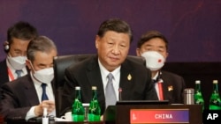 FILE - Chinese President Xi Jinping attends the G20 Leaders' Summit in Bali, Indonesia, Nov. 16, 2022. A Chinese Foreign Ministry spokesperson said on Nov. 29, 2022, that the country is following a “dynamic zero-COVID policy”