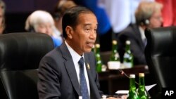 Indonesia's President Joko Widodo speaks during the Partnership for Global Infrastructure and Investment meeting at the G-20 summit, Nov. 15, 2022, in Nusa Dua, Bali, Indonesia.