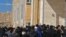 This grab taken from a UGC video made available on the ESN platform on Nov. 15, 2022, reportedely shows Iranian students chanting slogans at the Kermanshah university in support of the protest movement in western Iran's city of Kermanshah.