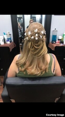 Salah satu kreasi tata rambut karya Yvonne (foto courtesy)
