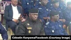Le général Célestin Kanyama, qui a été limogé comme chef de la police de Kinshasa, est vu ici sur cette photo datant du 14 août 2016. (Célestin Kanyama/Facebook)