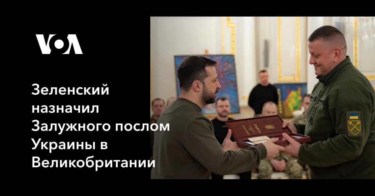 Зеленский назначил Залужного послом Украины в Великобритании