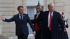 Predsednci Francuske i SAD, Emanuel Maktron i Donald Tramp, ispred Jelisejske palate u Parizu, 10. novembra 2018. 