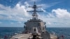 美国海军导弹驱逐舰“马斯廷”号8月18日航行经过台湾海峡。（图片来源：美国海军太平洋舰队脸书）