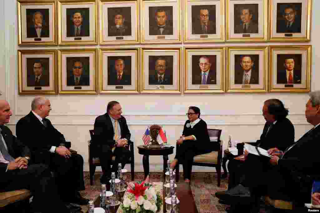 دیدار مایک پمپئو، وزیر خارجه آمریکا با وزیر خارجه اندونزی در جاکارتا &nbsp;