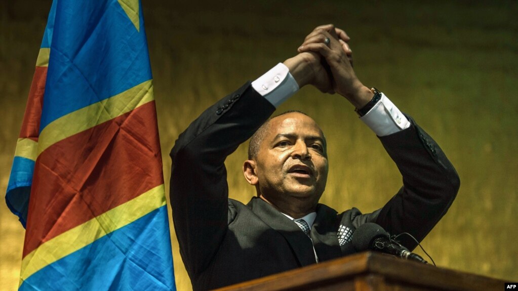 L'opposant congolais Moïse Katumbi lors du lancement de son mouvement politique "Ensemble pour le changement" à Johannesburg, le 12 mars 2018.