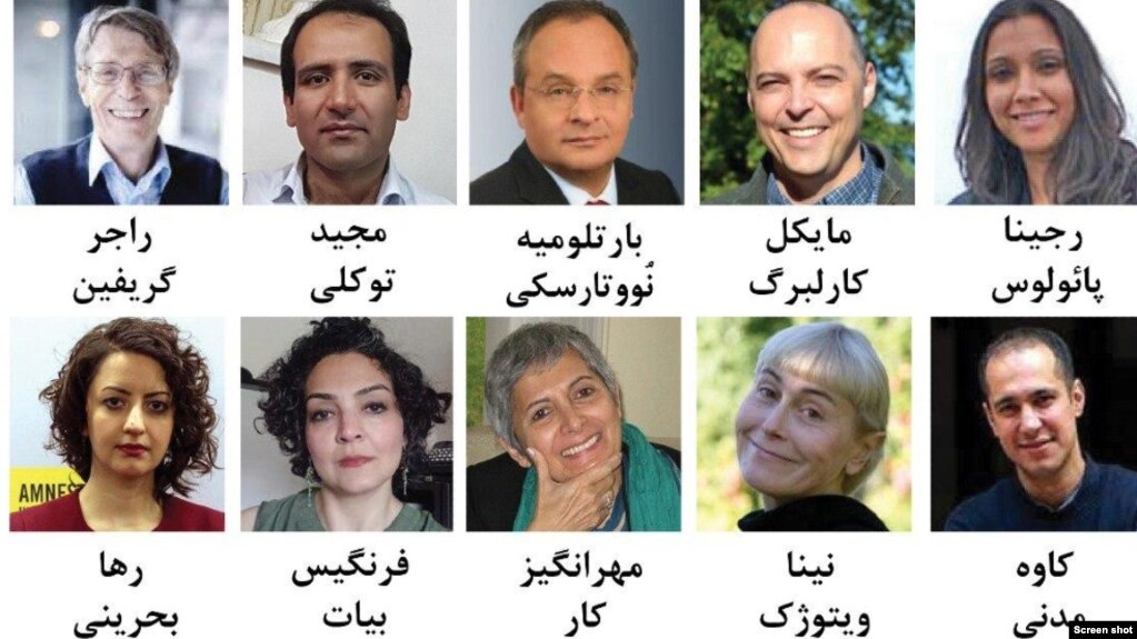 تصویری از شرکت کنندگان در وبینار «ایران و گذار از استبداد»