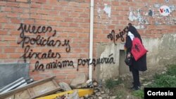 Bolivianos reclaman contra la justicia en El Alto, Bolivia, el lunes 31 de enero. [Foto: Cortesía de Esther Mamani]