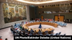 Фото: Члени Ради безпеки ООН голосують за проведення засідання. Ініціативу США підтримала переважна більшість - десять країн
