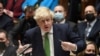 PM Inggris Boris Johnson dalam sidang di parlemen Inggris di London, 19 Januari 2022. (Parlemen Inggris/Jessica Taylor via REUTERS)