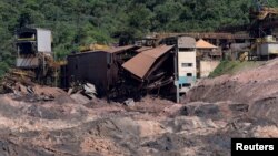 FILE - A view of a collapsed tailings dam owned by Brazilian mining company Vale SA, in Brumadinho, Brazil, Feb.10, 2019. 