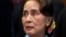 FILE - Aung San Suu Kyi in The Hague, Netherlands, Dec. 11, 2019. A court in military-ruled Myanmar convicted ousted leader Aung San Suu Kyi on two corruption charges Wednesday, according to people familiar with the matter. 