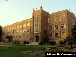 Merrifield Hall on the campus of the University of North Dakota in Grand Forks, North Dakota, USA.