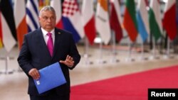FILE - Hungary's Prime Minister Viktor Orban is pictured at a European Union leaders summit in Brussels, May 30, 2022. 