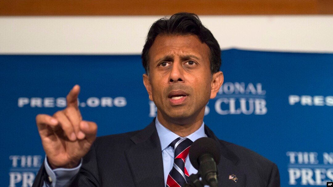 El gobernador de Louisiana Bobby Jindal. "Fue un honor competir por la Casa Blanca" dijo al anunciar que renuncia a su candidatura presidencial.