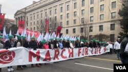 미국 워싱턴 D.C.에서 24일 '생명을 위한 행진 ' 낙태 반대 집회가 열리고 있다.