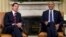 President Barack Obama, right, meets with Mexican President Enrique Pena Nieto in the Oval Office of the White House in Washington, July 22, 2016.