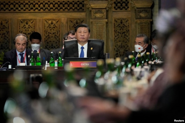中国领导人习近平在巴厘岛出席G20峰会。（2022年11月15日）