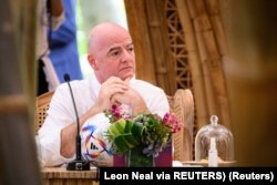 FIFA President Gianni Infantino waits for a working lunch at the G20 summit on November 15, 2022 in Nusa Dua.  (Photo: Leon Neal via REUTERS)