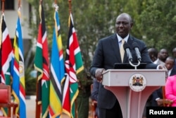 Kenya's President-elect William Ruto speaks after the Supreme Court upheld his win in Nairobi, Sept. 5, 2022.