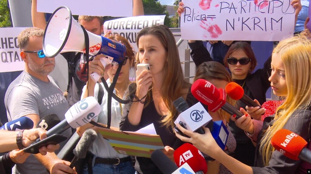Protest against violence against women and girls in Kosovo