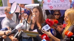 Protest against violence against women and girls in Kosovo