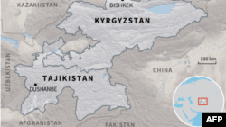 نقشه تاجیکستان و قرقیزستان