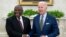 South African President Cyril Ramaphosa (left) and U.S. President Joe Biden (right) shake hands in the Oval Office of the White House in Washington D.C. September, 16 2022.