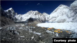 Tents at a base camp on the south side of Mount Everest in Nepal (Picture by Shafkat Masoodi)