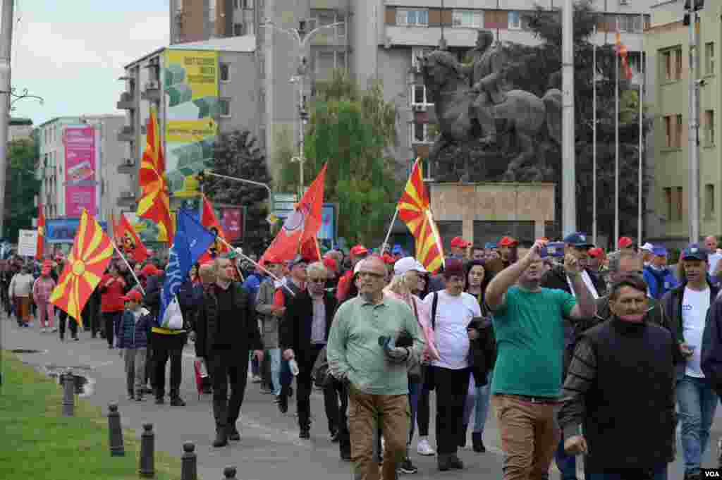 Union rallies in Skopje, North Macedonia at Labor day, 1st of May