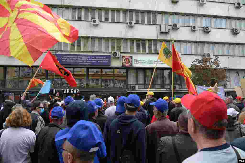 Union rallies in Skopje, North Macedonia at Labor day, 1st of May