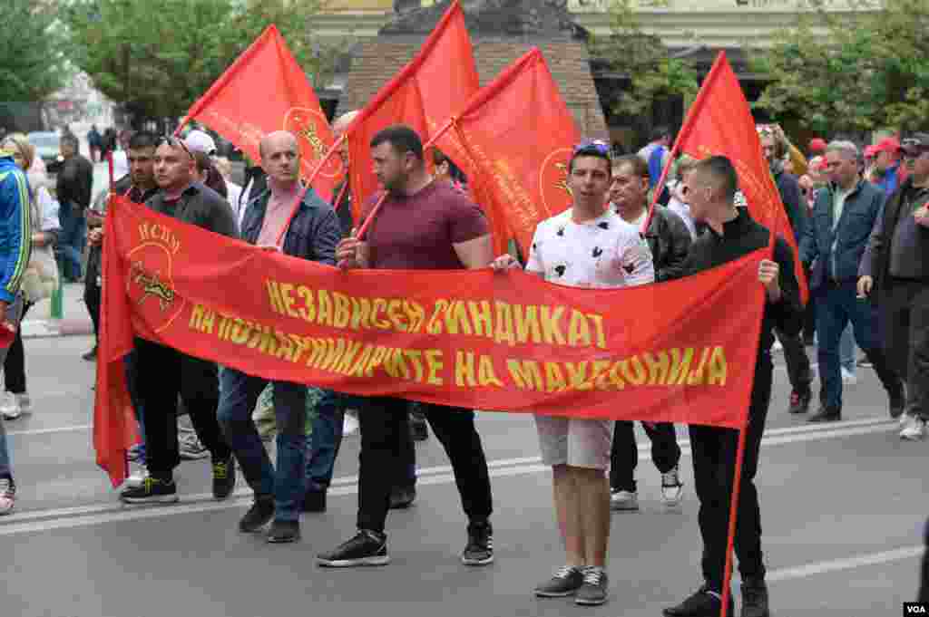 Union rallies in Skopje, North Macedonia at Labor day, 1st of May