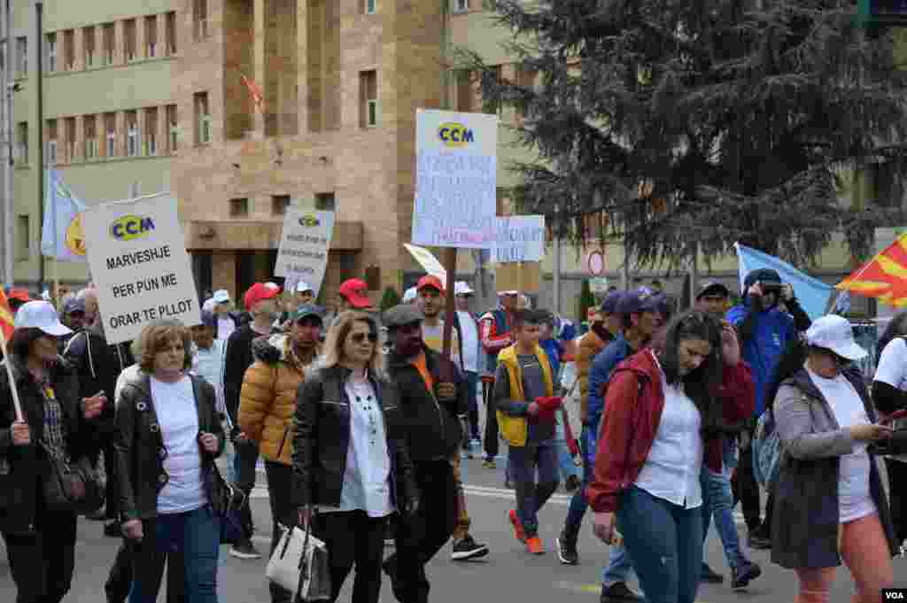 Union rallies in Skopje, North Macedonia at Labor day, 1st of May