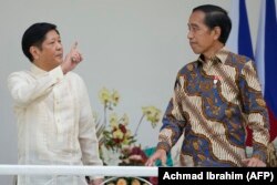 Presiden Filipina Ferdinand Marcos Jr bertemu dengan Presiden Joko Widodo di Istana Kepresidenan Bogor, Jawa Barat, 5 September 2022. (Foto: AFP/Achmad Ibrahim)