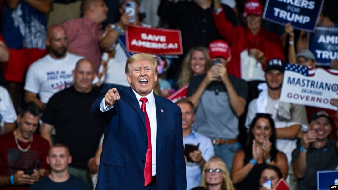 Bivši predsednik SAD Donald Tramp na mitingu u Pensilvaniji, septembar 2022.