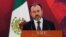 FILE - Mexico's Foreign Minister Luis Videgaray delivers a speech during a meeting with diplomatic corps in Mexico City, Mexico, Jan. 9, 2017.