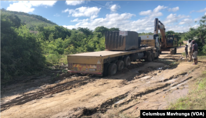 Some complain about the way the Chinese mining companies are destroying roads as they explore in Mutoko district of Zimbabwe, Feb. 1, 2022.
