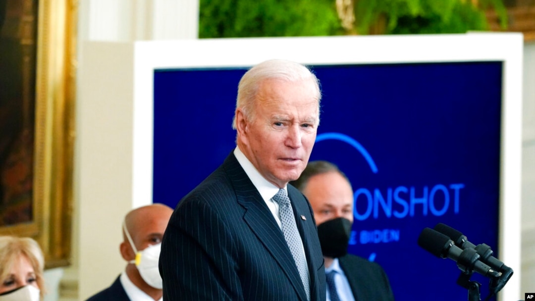 Perezida Joe Biden ashikiriza ijambo muri White House, kw'itariki ya 2/02/2022