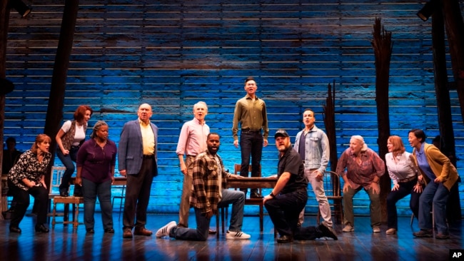 FILE: This image released by Polk & Co. shows the cast for the Tony Award winning musical