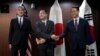 สหรัฐฯ-ญี่ปุ่น-เกาหลีใต้ จับมือร่วมตอบโต้ภัยคุกคามจากเกาหลีเหนือ 