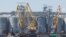 Khu vực chứa ngũ cốc xuất khẩu tại cảng ở  Odesa của Ukraine.