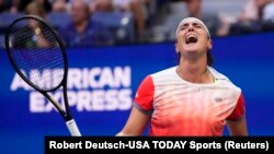 Ons Jabeur lors de la finale du simple dames du tournoi de tennis U.S. Open 2022 à Flushing Meadows, New York, USA, le 10 septembre 2022.