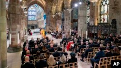 General view of Service of Prayer and Reflection for the Life of Queen Elizabeth II at St Giles' Cathedral, Edinburgh, Sept. 12, 2022.