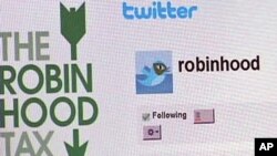 The organizers call it the Robin Hood Tax.Information is on Twitter and Facebook