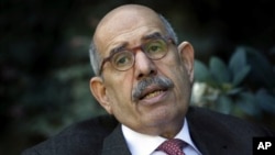 Mohammed El-Baradei diambil sumpahnya hari Minggu (14/7) di hadapan Presiden sementara Adly Mansour (foto: dok).