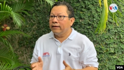 Miguel Mora ex director del Canal 100% Noticias condenado en juicios cerrados contra presos políticos en Nicaragua.