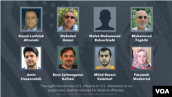 هشت شهروند ایرانی که به دلیل ارتکاب جرایم فدرال در بازداشت یا آزادی پیش از محاکمه به سر می‌برند