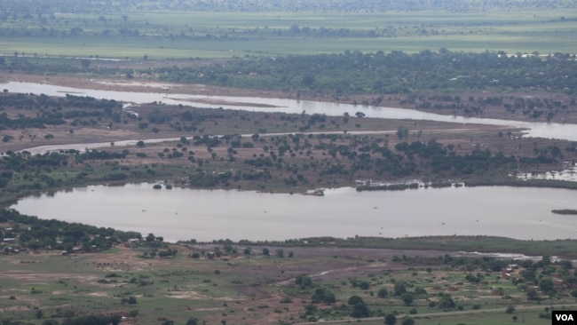 Area view of some flooded areas in Chikwawa district. (Lameck Masina/VOA)