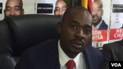 UMnu. Nelson Chamisa umkhokheli womanyano weMDC Alliance.